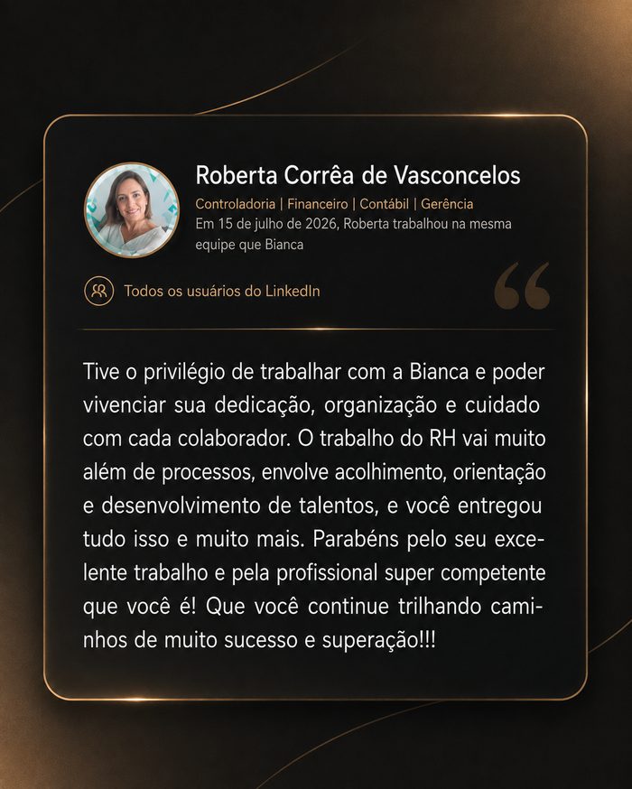 Depoimento — Roberta Corrêa de Vasconcelos