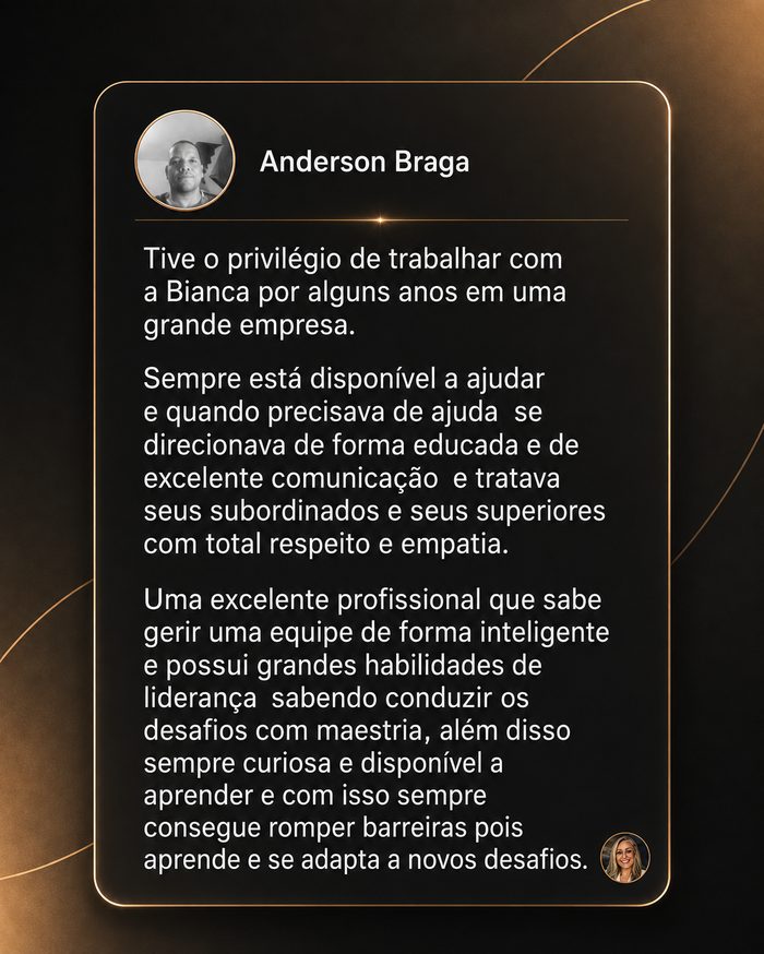 Depoimento — Anderson Braga
